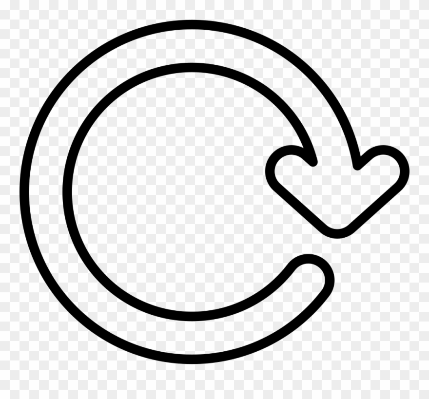 Circular Arrow Outline Clipart