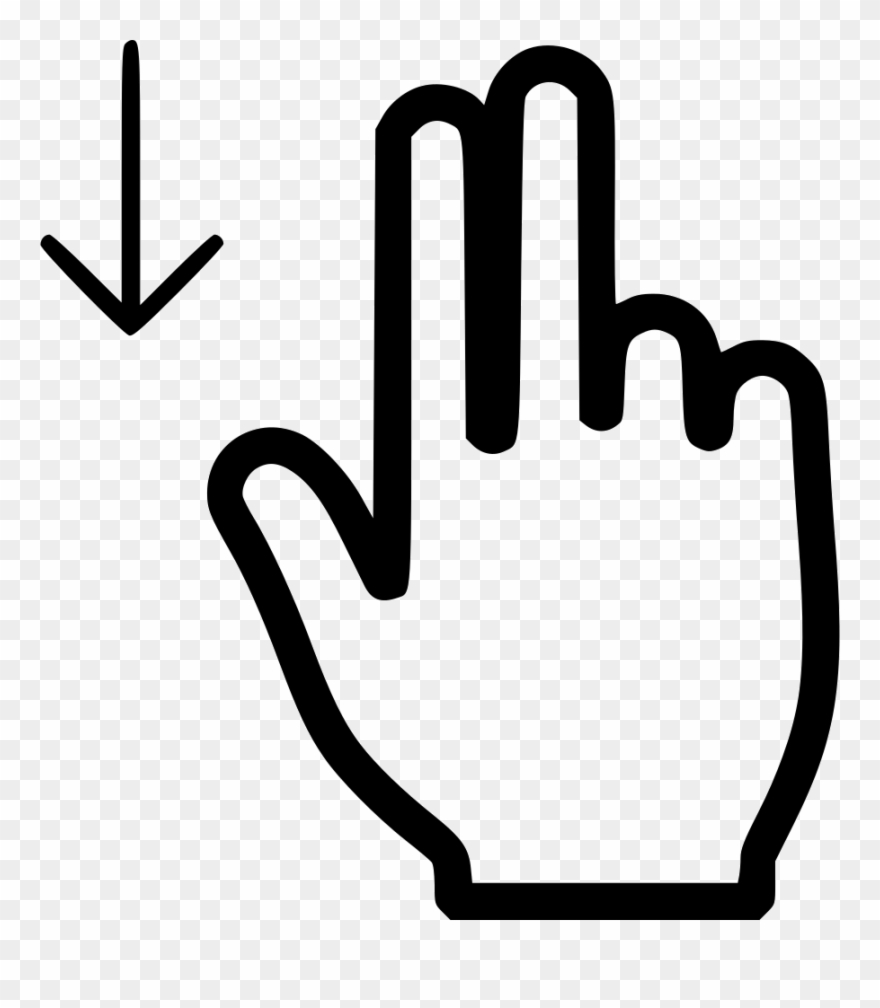 Two Fingers Down Comments Clipart