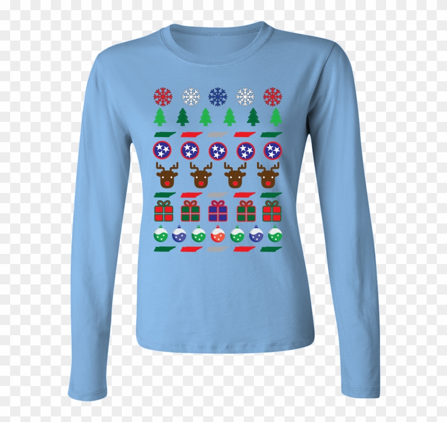 Tennessee Ugly Christmas Sweater Womens Long Sleeve Clipart