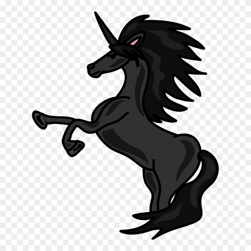 Pin Unicorn Clipart Black And White - Png Download