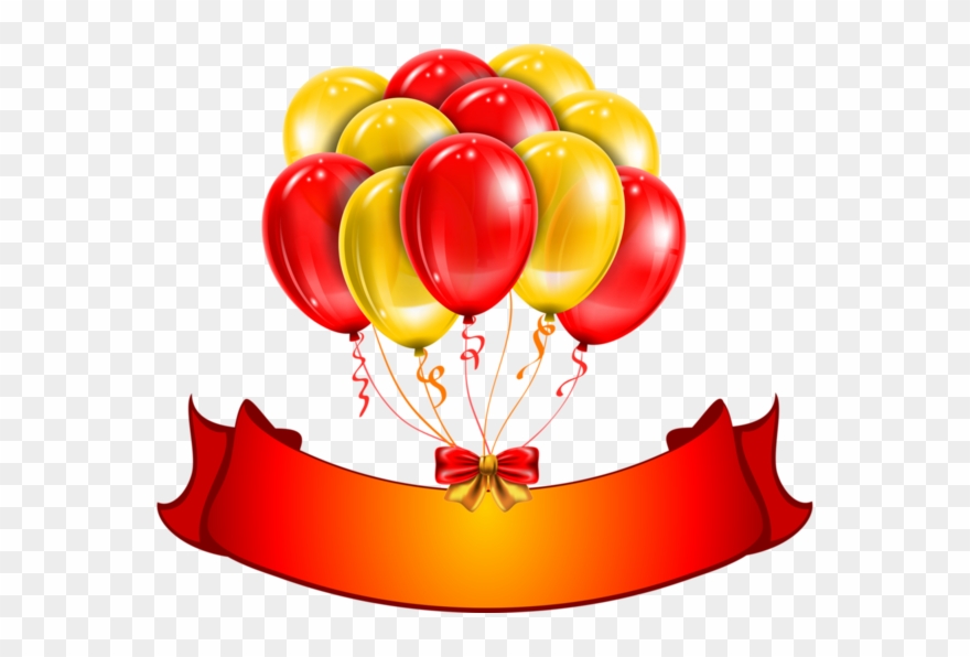 Red And Yellow Balloons Clipart