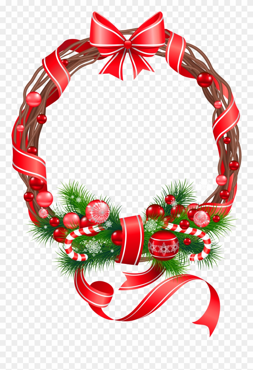 Images For Christmas Wreaths With Lights Png - Christmas Wreath Design Png Clipart