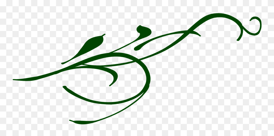Green Leaves Clipart Border Design Png - Swirl Clip Art Transparent Png
