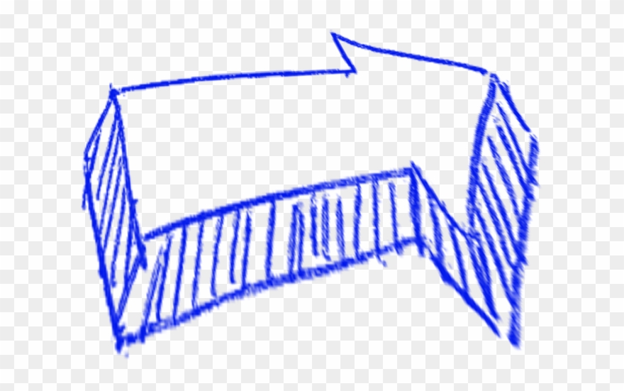 Banner Royalty Free Clipart Of A Sidewalk - Transparent Curved Arrow Chalk - Png Download