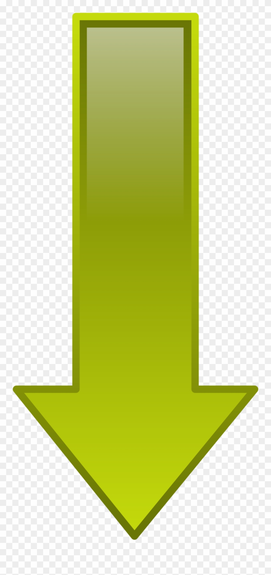 Yellow Arrow Clipart No Background - Arrow Down Yellow Hd - Png Download