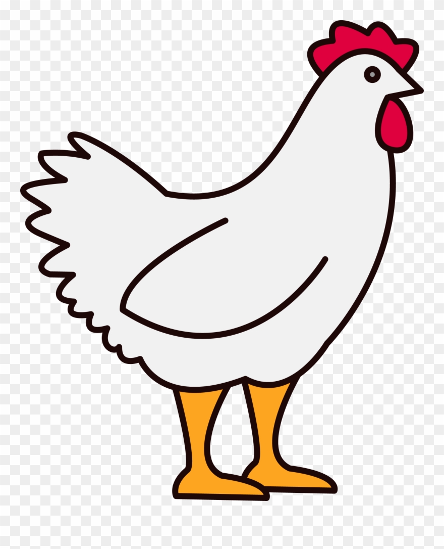 Clipart Of Hen India Pencil And In Color - Clipart Picture Of Hen - Png Download