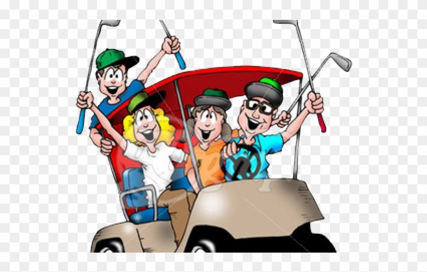 Golf Clipart Golf Team - Funny Golf Cart Clip Art - Png Download