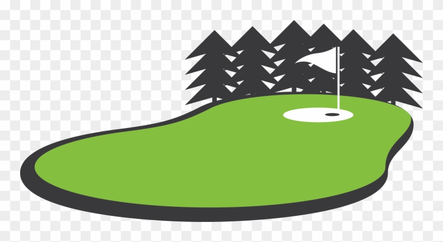 Golf Clip Putting Green - Clip Art Golf Green - Png Download