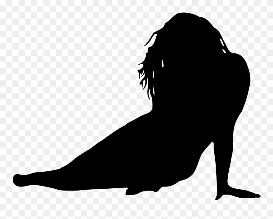 Female Body Shape Silhouette Woman Clip Art - Scared Girl Silhouette Png Transparent Png