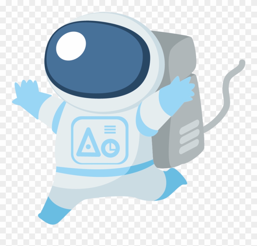 Drawing Area Space Technology - Beddinginn Cute Astronaut In Space Pattern Wall Sticker Clipart
