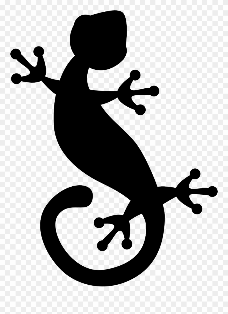 Vector Graphics - Lizard Silhouette Clip Art - Png Download
