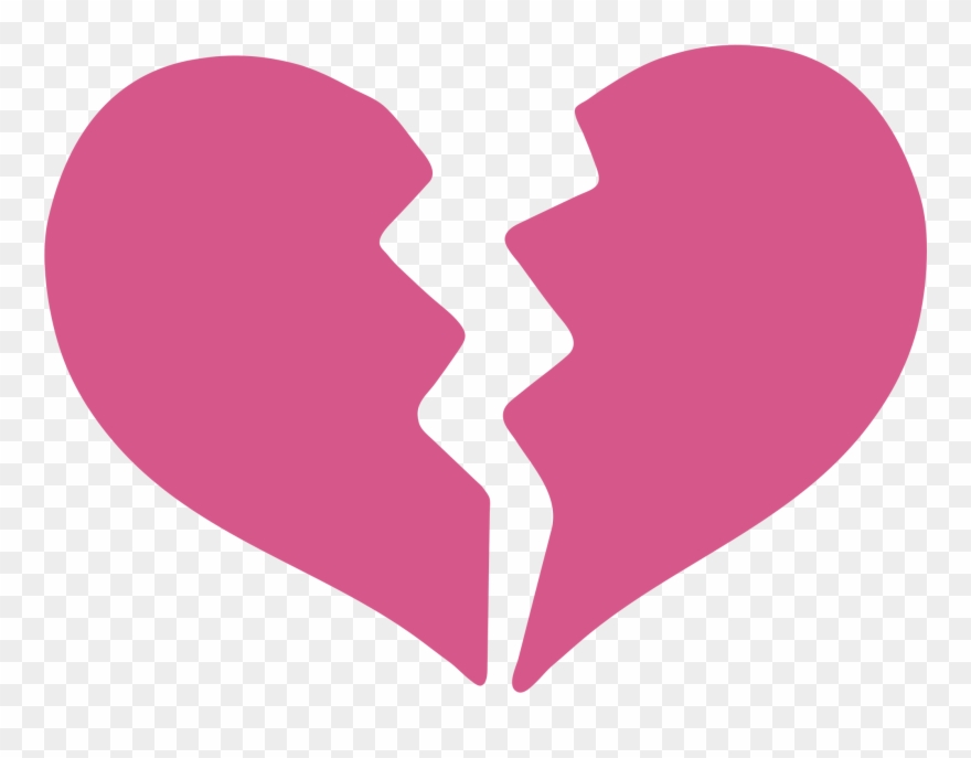 Photos Broken Heart Png Clipart - Pink Broken Heart Emoji Transparent Png