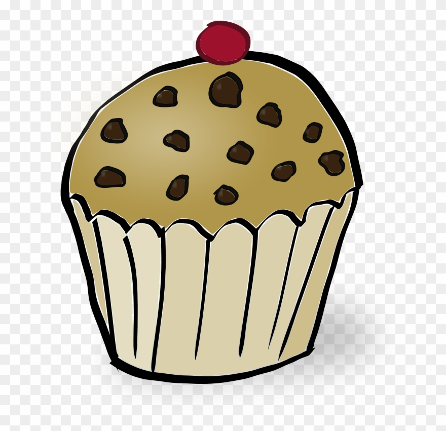 Free Chocolate Chips Muffin - Muffin Clipart - Png Download
