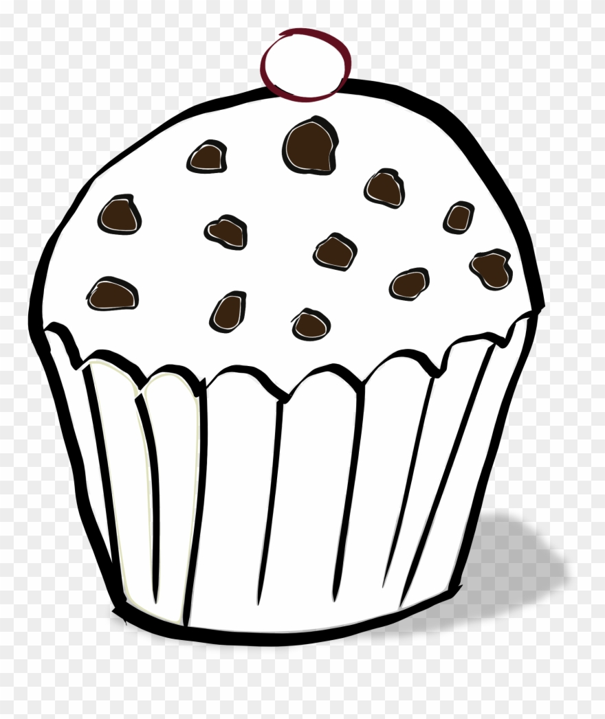 Chips Clipart Colouring - Chocolate Chip Muffin Colouring Pages - Png Download
