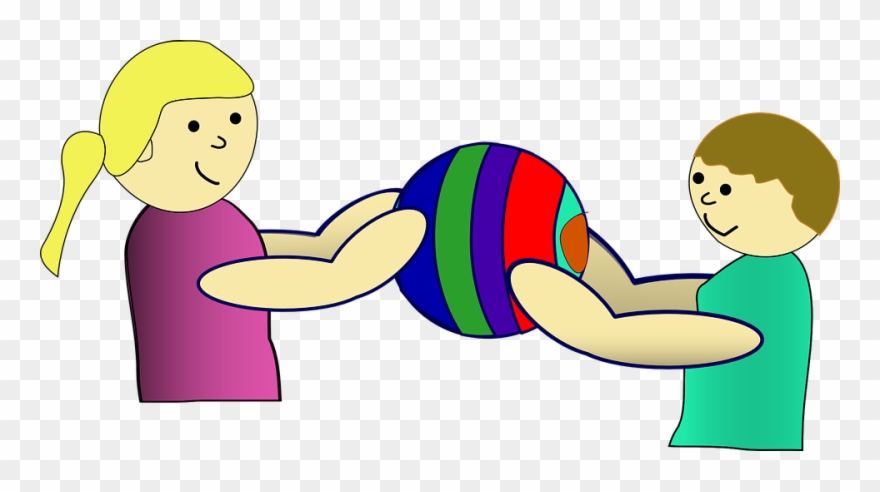 Picnic Clipart Share Toy - Children Sharing Clip Art - Png Download