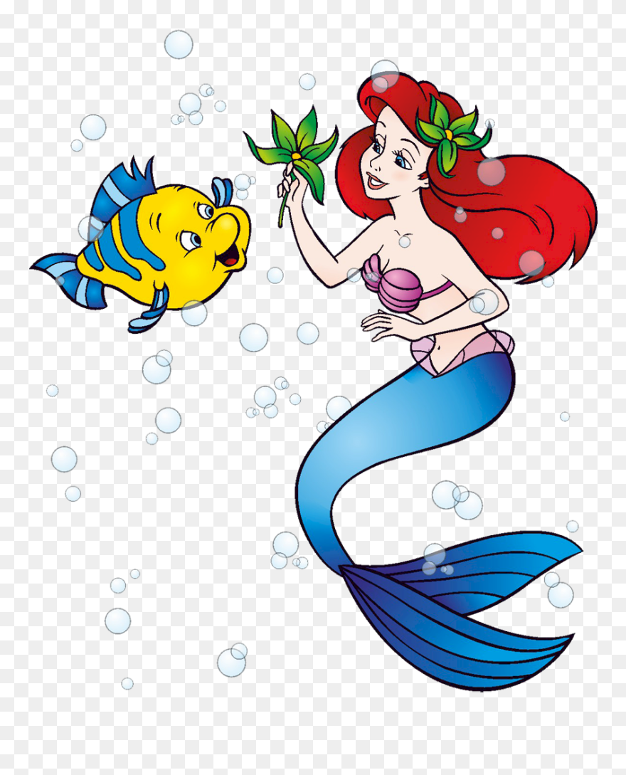 Little Mermaid Disney Flounder Clip Art N2 - Картинки - Png Download