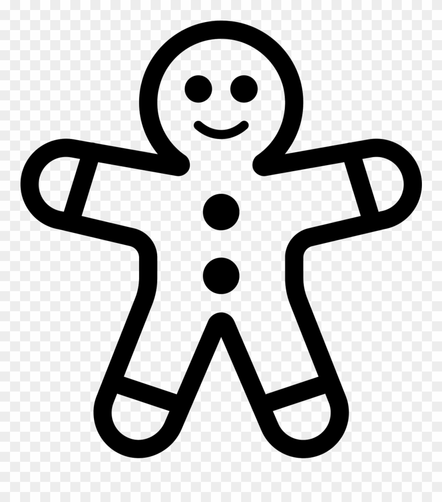 Gingerbread Man Png - Black Gingerbread Man Vector Clipart
