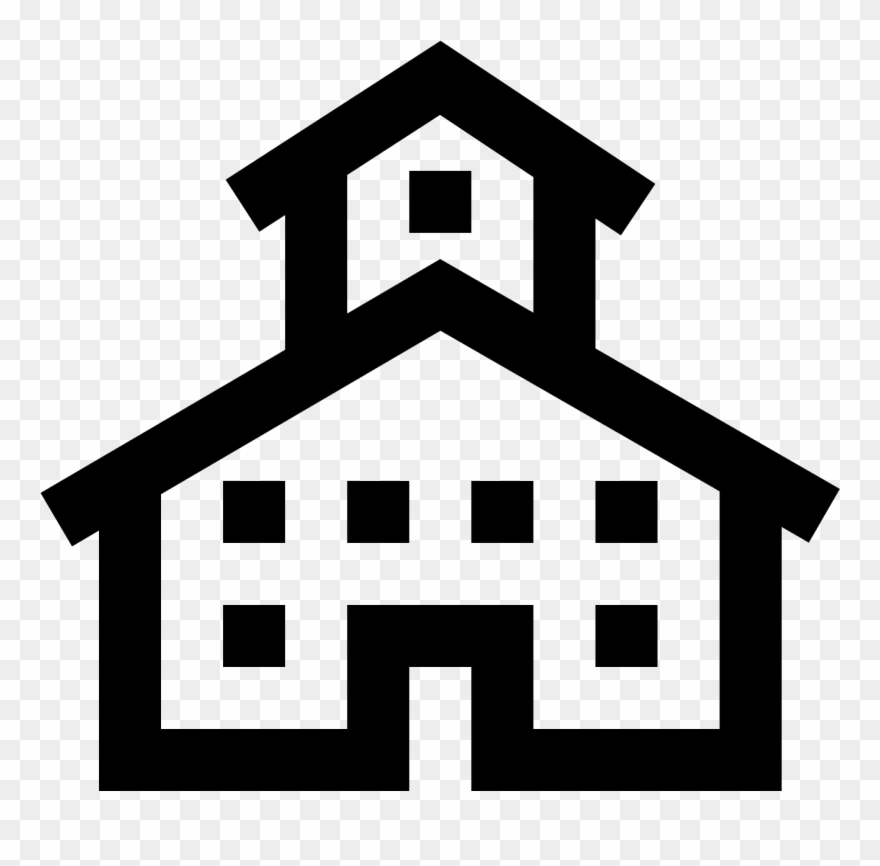 School House Icon Free - Schoolhouse Icon Clipart