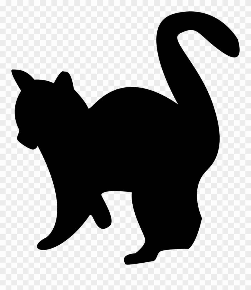 Kitten Clipart Catblack - Gato Preto E Branco Png Transparent Png