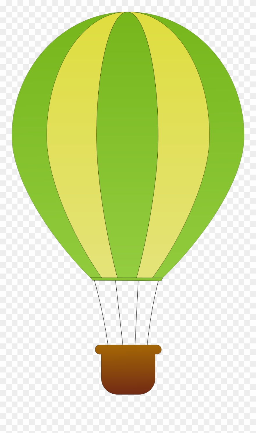 Vertical Striped Hot Air Balloons - Air Balloon Vector Png Clipart