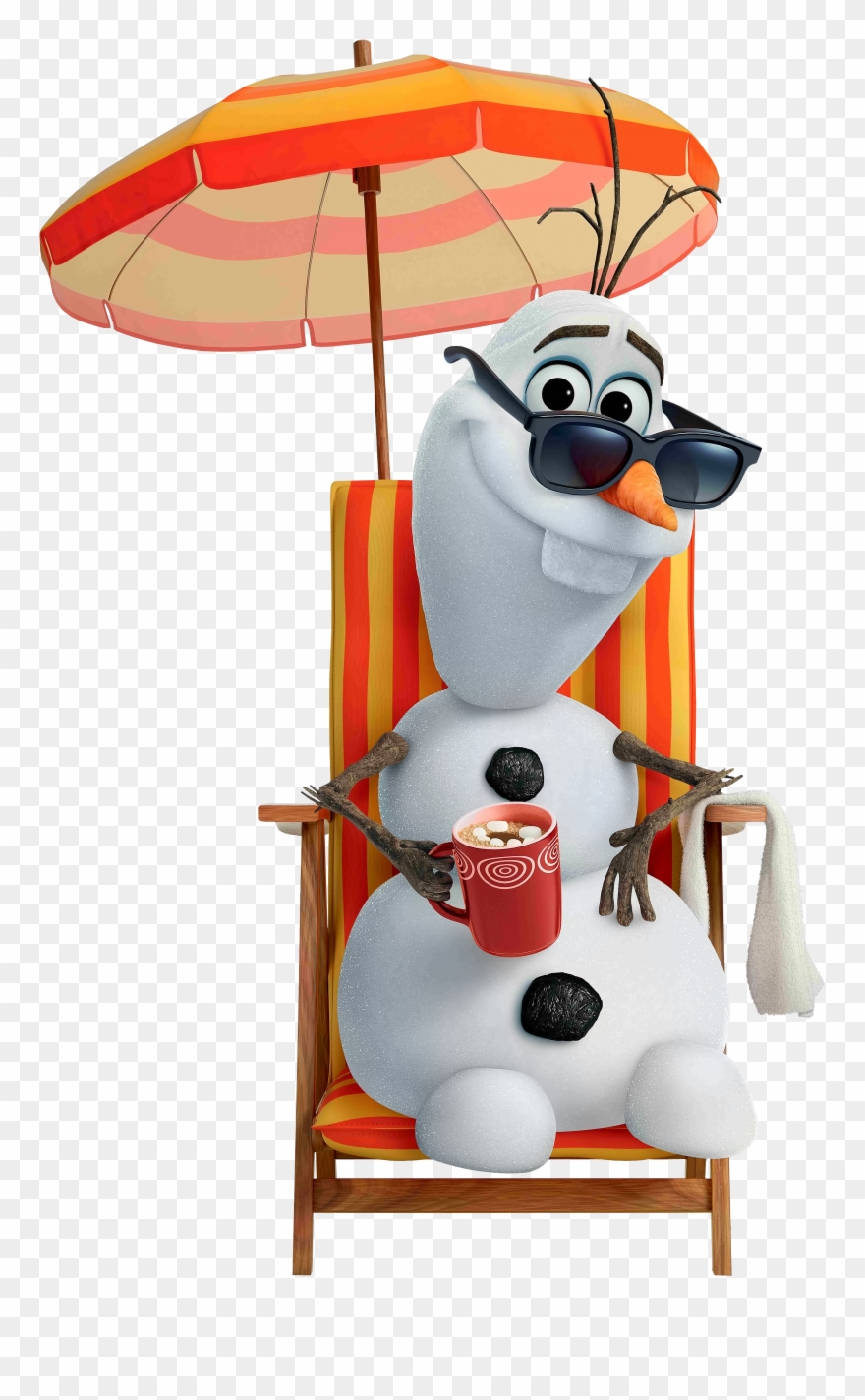 Frozen Clip Art - Olaf Na Praia - Png Download
