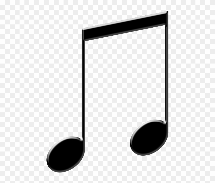Musical Notes Clipart Eighth - Nota Musical Dos Corcheas - Png Download