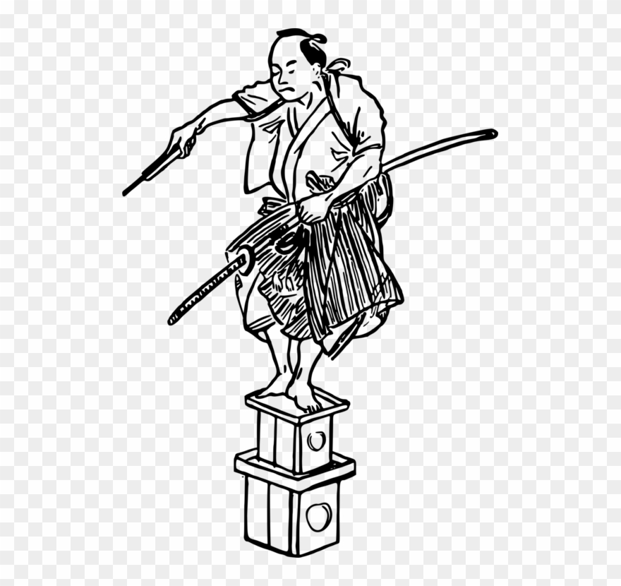 Drawing Sword The Wonderful City Of Tokio Line Art - Illustration Clipart