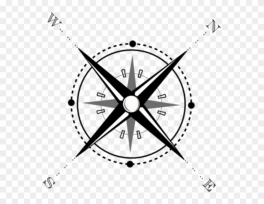 Vektor Arah Mata Angin Png Clipart Xscape Bryson City - Cafepress Compass Throw Pillow Transparent Png