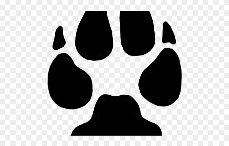 Footprint Clipart Cheetah - Transparent Dog Paw Print - Png Download