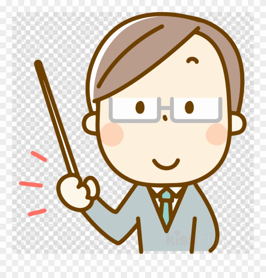 先生 電話 イラスト Clipart School Clip Art - Male Teacher Clipart - Png Download
