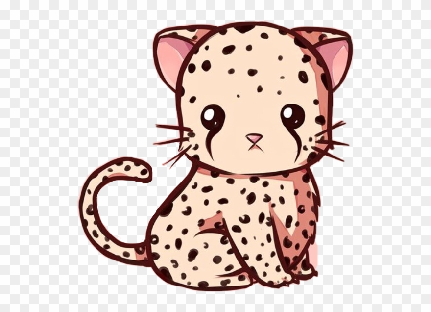 Cute Leopardo Cheetah Kawaii Animal Wild Fast Freetoedi - Graph Paper Notebook [book] Clipart