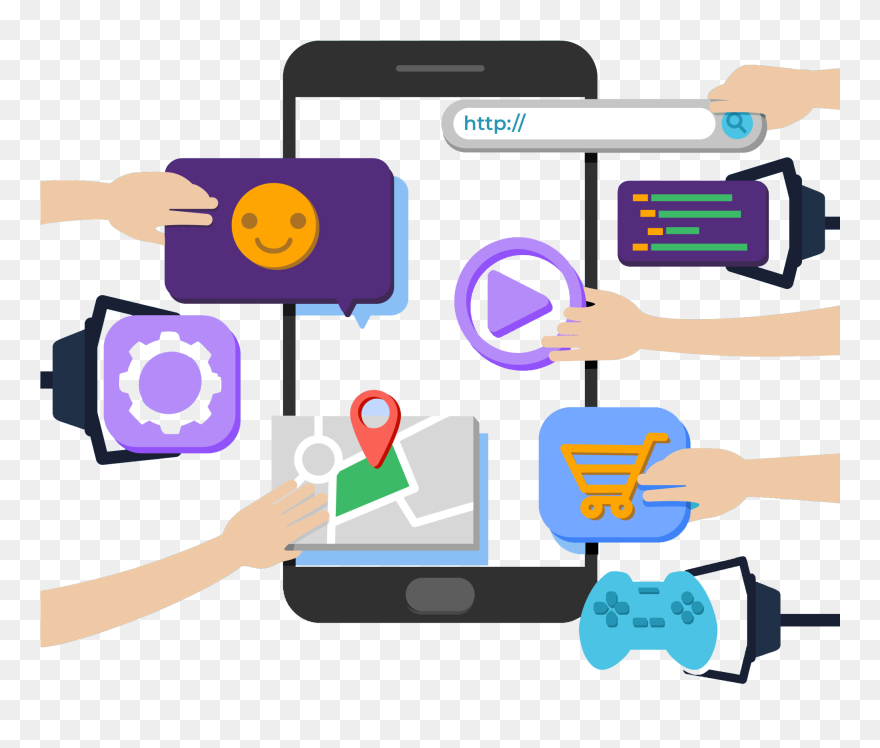 Phonegap App Development - Mobile App Clipart