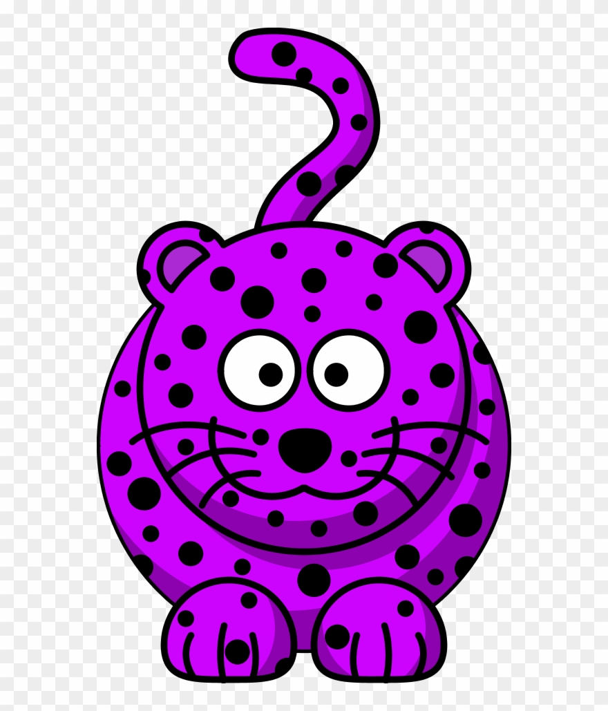 Vector Clip Art - Cartoon Leopard - Png Download