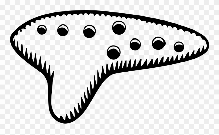 Black And White The Legend Of Zelda - Ocarina Clipart - Png Download