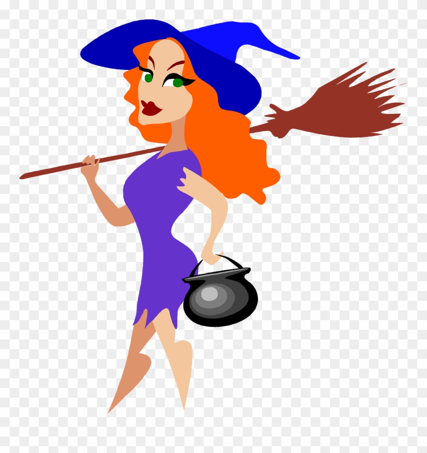 Lady With Lamp Witchcraft Images - Sexy Witch Clip Art - Png Download