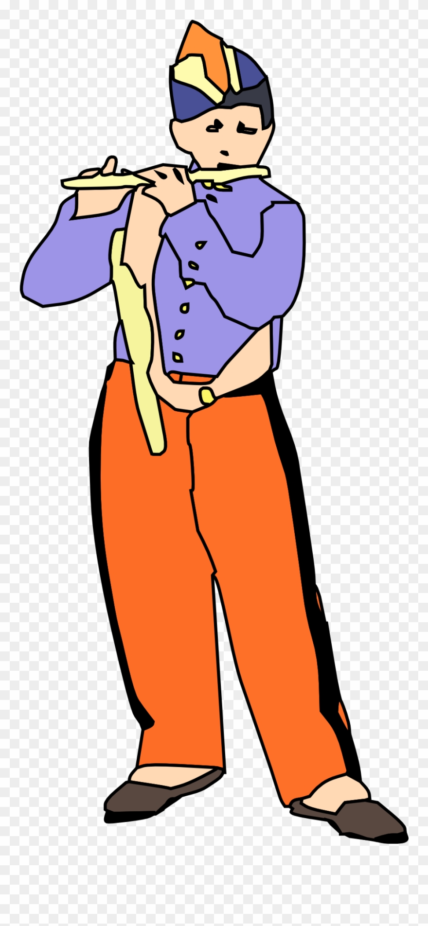 Flute Musical Instruments Clip Art Playing Transprent - Playing Flute Cartoon Png Transparent Png