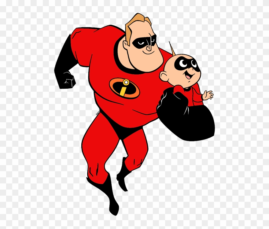 Incredible Running With Jack-jack - Jack Jack And Mr Incredible Clipart