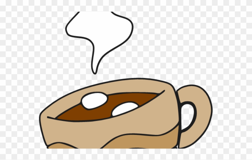 Hot Chocolate Clipart February - Cartoon Hot Chocolate With Marshmallows - Png Download