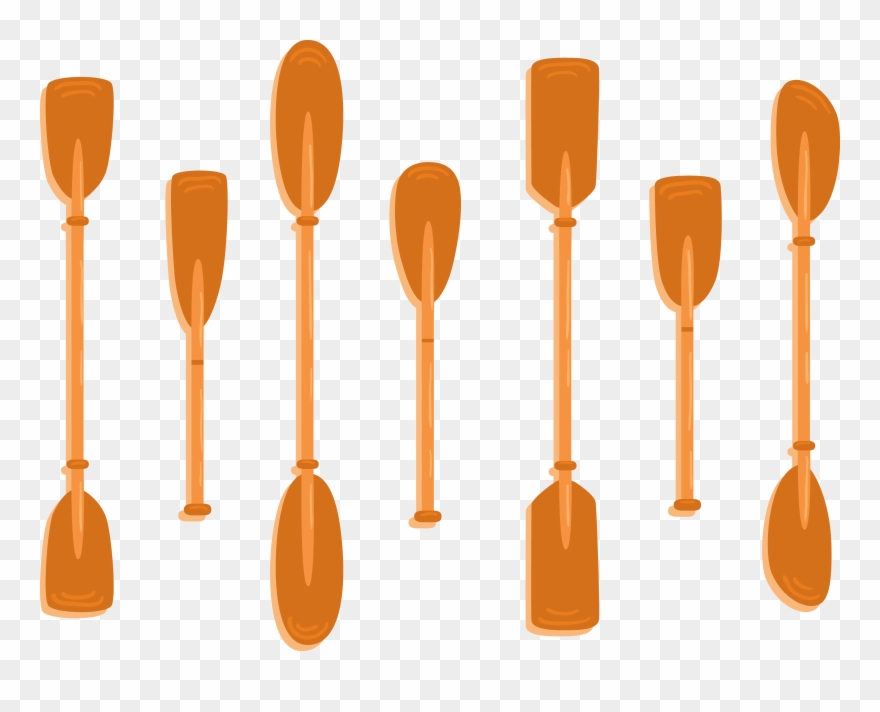 Fork Clipart Wooden Spoon - Весло Вектор - Png Download