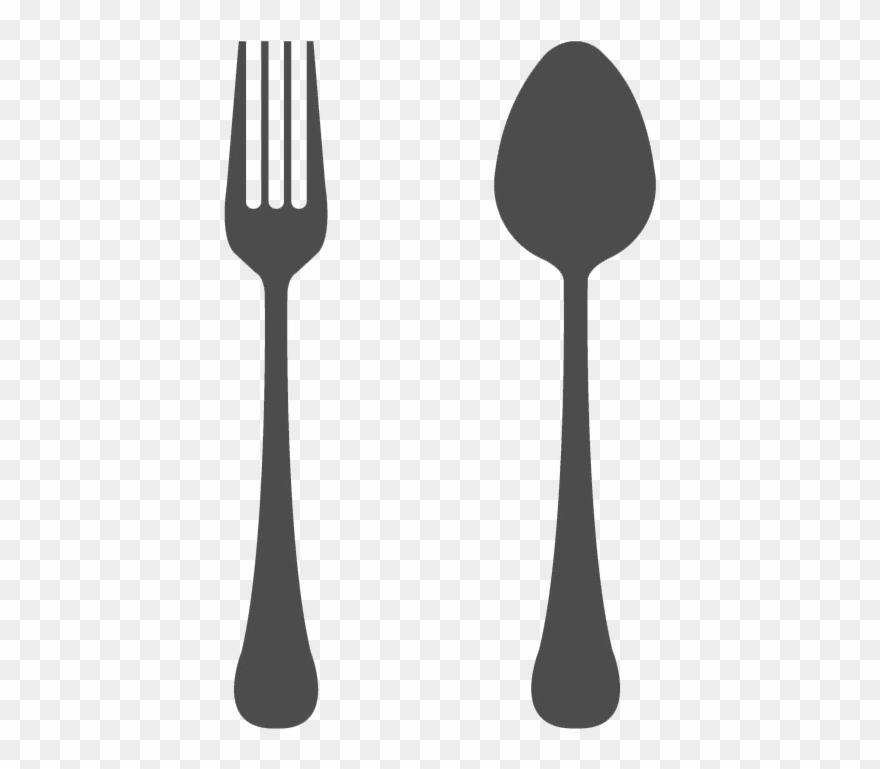 Clip Art Black And White Download Spoon And Fork Transparent - Spoon And Fork Clipart - Png Download