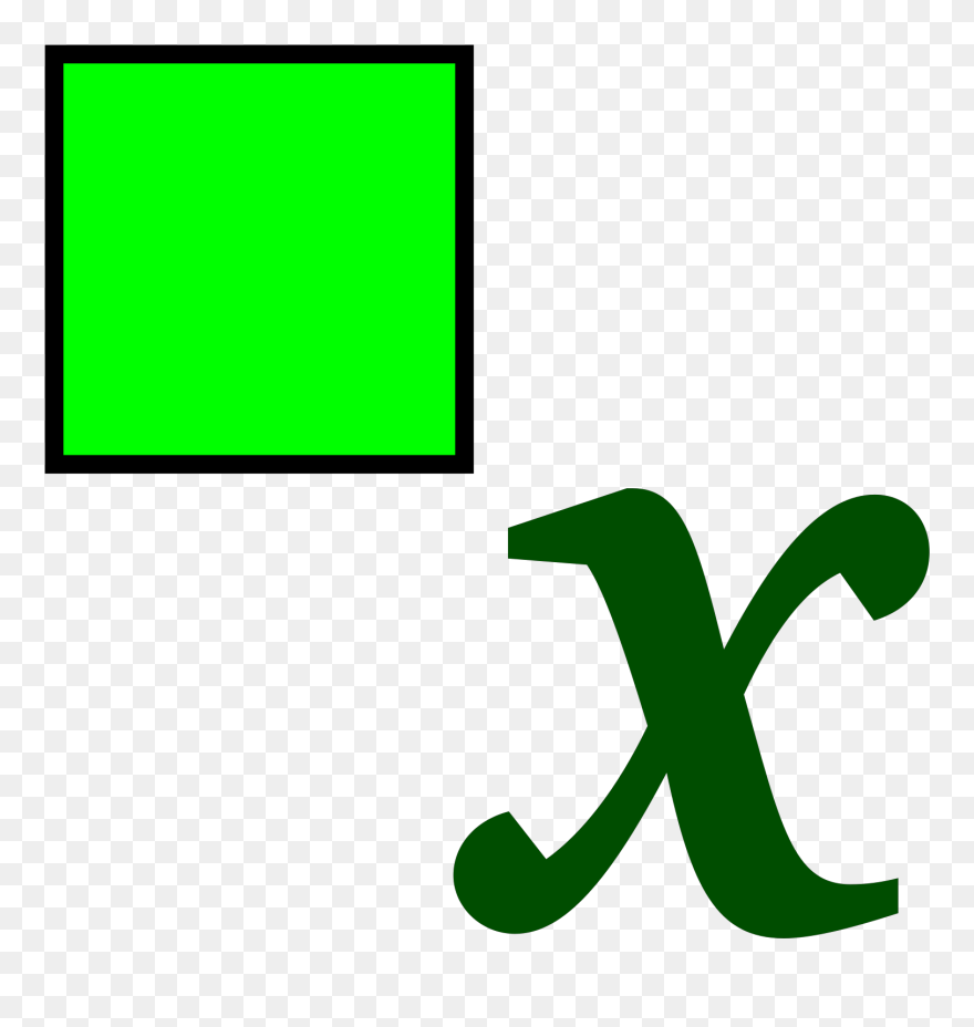Square X Sub Clip Art Vector Online Royalty Free & - Variable Symbol On Maths - Png Download