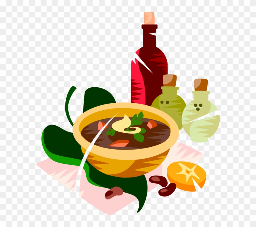 Black Bean Soup - Soup Vector Png Clipart