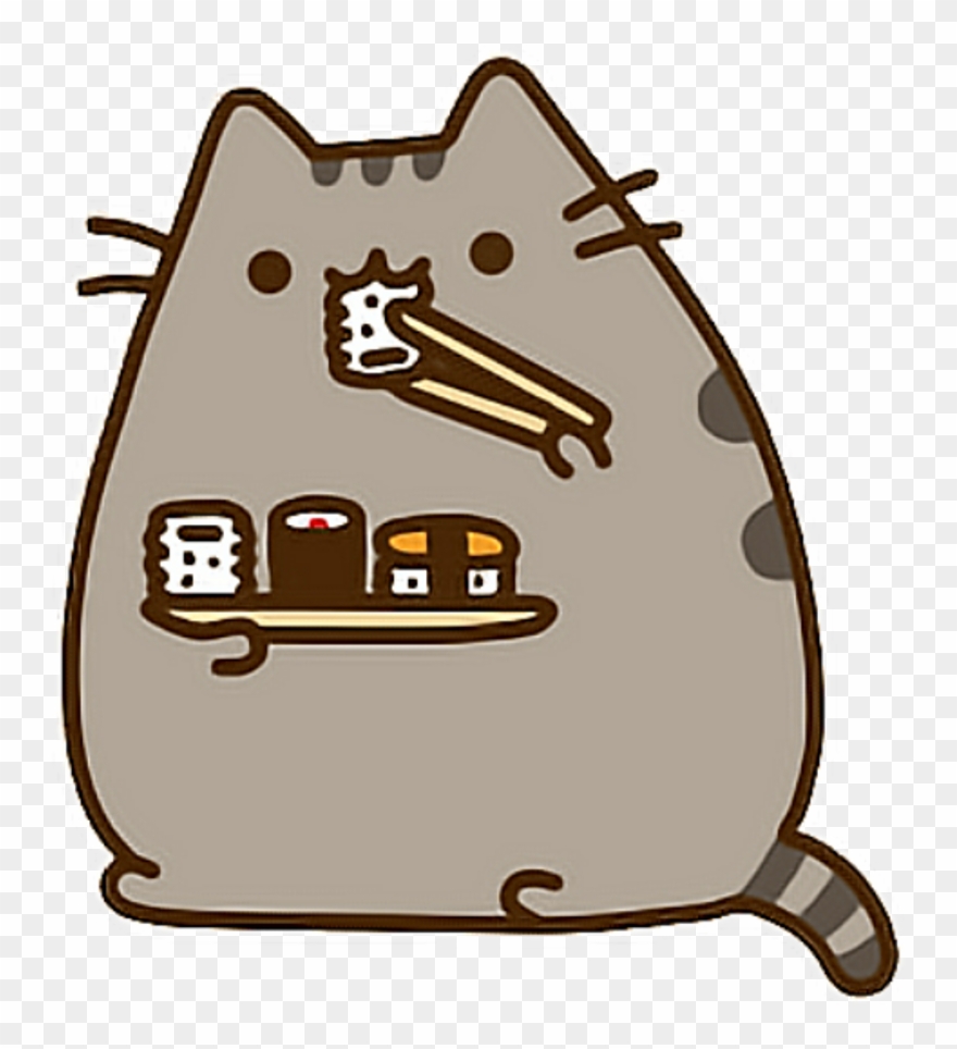 Stickproject Pusheen Sushi Kawaii Cute Freetoedit - Kawaii Pusheen Clipart