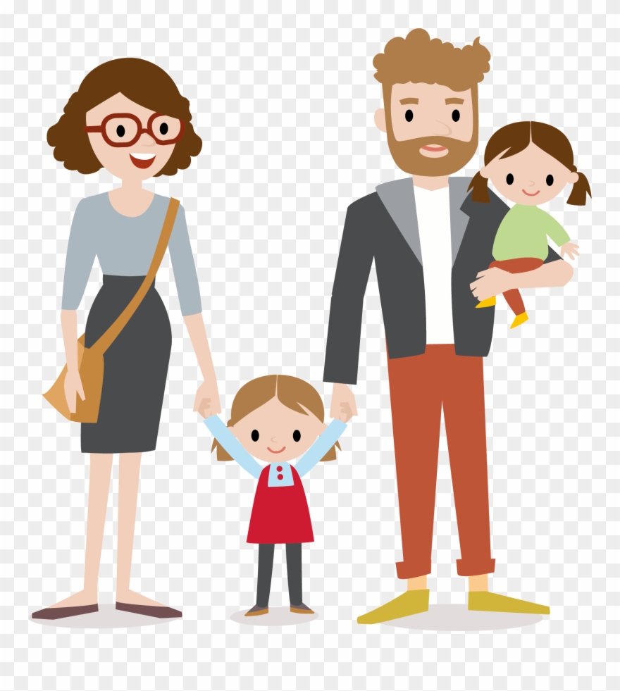 About Us - Clip Art Parent And Children - Png Download