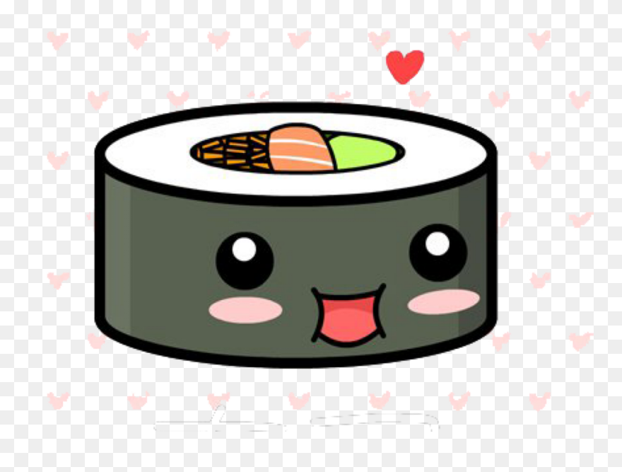 Report Abuse - Cute Cartoon Sushi Roll Clipart