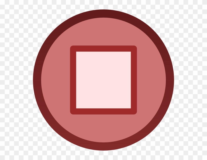 Red Stop Button Plain Icon Svg Clip Arts 600 X 600 - Png Download
