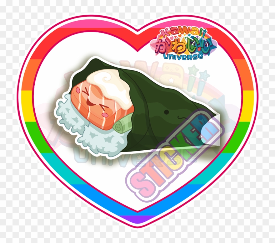 Kawaii Food Universe Cute Salmon Hand Roll - Cafepress King Duvet Cover Clipart