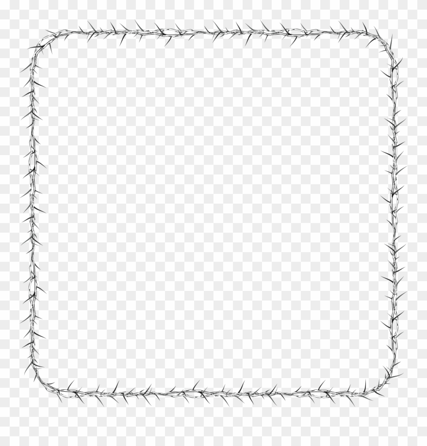 Square Clipart Black Square Frame - Marcos De Espinas Png Transparent Png