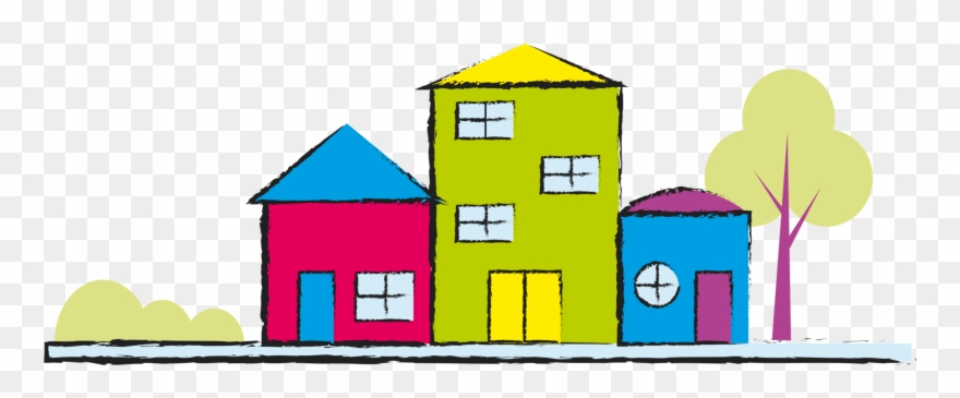 Street With Houses Home - House On A Street Clipart - Png Download