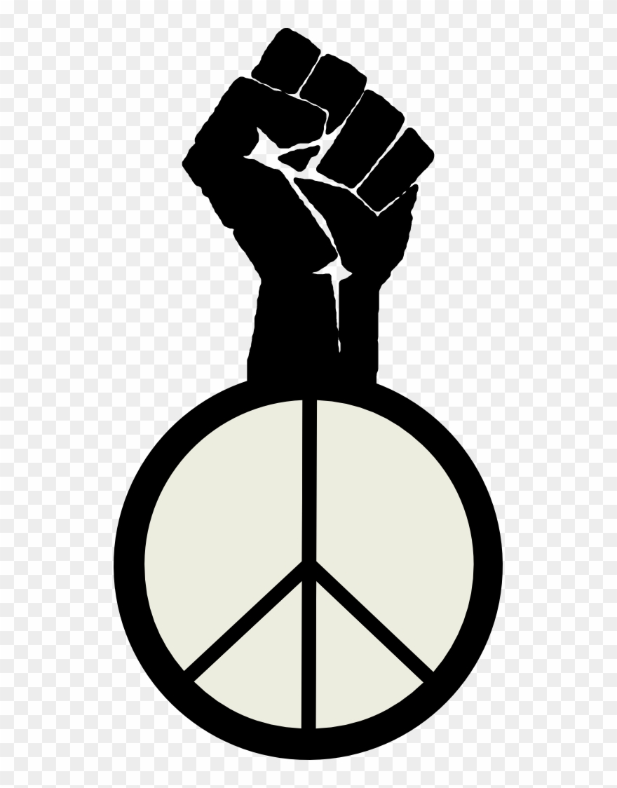 Occupy Wall Street Fight The Power Peace Fist Ivory - Symbols For Black Power Clipart